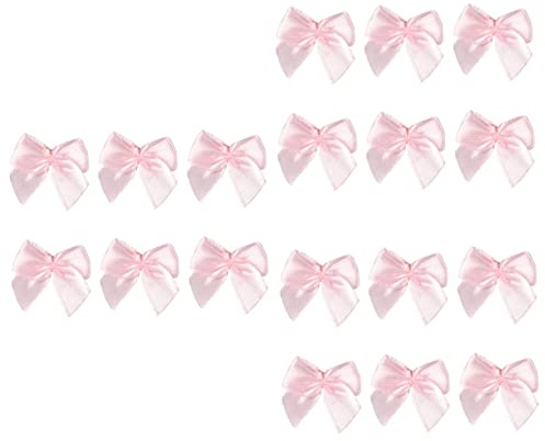 UPKOCH 180pezzi Fiocchi Di Raso Fatti Mano Per Accessori Colorati Per Ragazze Fiore Rosa Per Compleanni Shower e Feste
