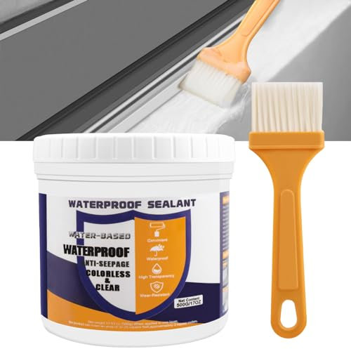 500g Transparente wasserdichte Beschichtung, unsichtbares wasserdichtes Mittel, transparente wasserdichte Versiegelung, wasserdichte Beschichtung für den Innen- und Außenbereich Badezimmer