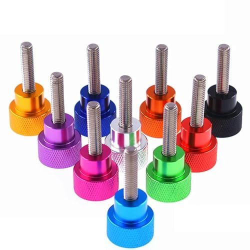 M3 M4 M5 M6 Rändelschraube Aluminium Rändelkopf Edelstahlgewinde Handfestziehen Rändelschrauben 2 Stück/Los-M4x30-Schwarz