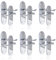 Polished Chrome Scroll Door Handle Sets – 6 Pack Victorian Lever Handles with 170mm x 42mm Backplate | Internal & External Door Handle Set for Home, Office & DIY Projects