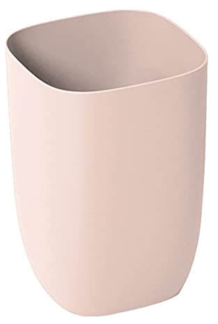 PpAaJK Bathroom Trash Bin Small Office Can Plastic Waste Paper Rubbish Bin Modern Bin for Bathroom Bedroom Living Room Pink