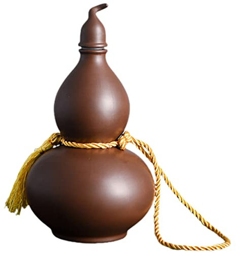Amosfun Gourd Wine Jug Ceramic Container Multi-Functional Wine Bottle Home Liquor Holder Present
