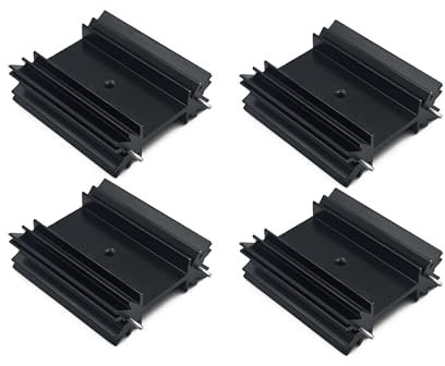 Awxlumv 4Pcs TO-247 Aluminium Heatsink 38mmx34mmx12mm Heat Sink for LM78XX Voltage Regulator Power MOSFET Transistor Cooler Cooling Fin