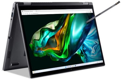 Acer Aspire Spin 14 2-in-1 Convertible Laptop, 14 WUXGA Touchscreen (1920 x 1200), Intel Core i7-150U, 32GB RAM, 1TB SSD, Intel Iris Xe Graphics, Windows 11 Home, Gray, incl. Acer Stylus Pen