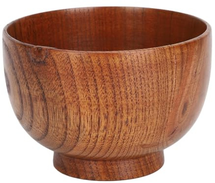 Tomotato Ciotola da Barba in Legno, Tazza per Sapone a Bocca Larga in Schiuma da Barba, Ciotola per Pennello da Barba per Uomo Pulizia del Rasoio per Padre