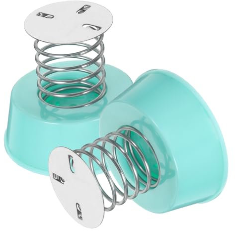 YARNOW 2stücke Puppenfeder Mit Tonornamentsockel Selbstklebend Für Schaukelpuppen Federsockel Aus Metall Vielseitig Einsetzbar Als Spielzeugzubehör Und DIY-Accessoire