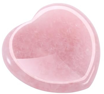 JOVIVI Rose Quartz Crystal Thumb Worry Stone Spiritual Healing Crystal Calming Gifts for Christmas Stocking Fillers Women Men,Pink Polished Palm Stone Gemstone Heart Meditation Reiki Gifts