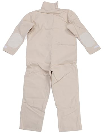 Gonetre Combinaison de Sablage, Combinaison de Protection Intégrale en Toile et Cuir pour Peinture, Découpe, Polissage