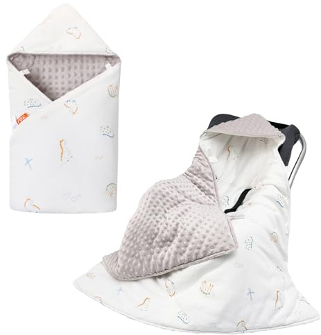 LAT Coperta Invernale per Passeggino, 90x90cm Universale Coperta Ovetto per Neonati, Cotone Copertina Sacco Ovetto per Passeggino Seggiolino Auto Carrozzina (Dinosauro)