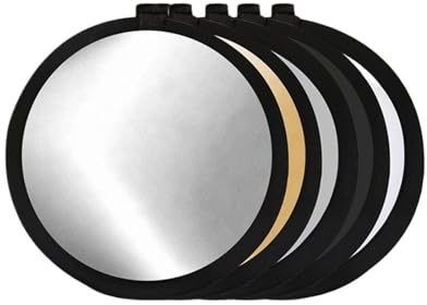 AMENGJ Pliable Reflecteur Lumiere Mini réflecteur Rond Portable 5 en 1 de 30 cm (11,8 Pouces) for Studio Photo, Accessoire de Photographie(30cm 5in1)