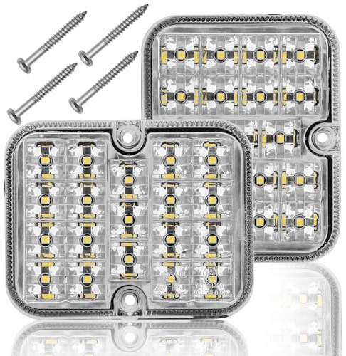DARKGUARD 2 x LED Feux de Recul 12V 24V Feu de Recul de Remorque pour Voiture Caravane Camion Tracteur Agricole Lumière Blanche ECE Étanche