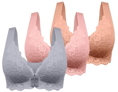 Cocila Confezione da 3 Reggiseni da Donna Senza Ferretto, Sottile Estivo Ice Comfort Top Donna Reggiseno Schiena Scoperta Tezenis Morbido di Base per Grandi Taglie Forti (K, M)