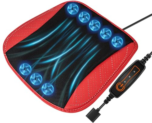 Cubierta de asiento para el automóvil de enfriamiento, cubierta del asiento ventilada, Asiento de automóvil fresco con ventilador USB, 3 accesorios automotrices de enfriamiento de velocidad ajustable,