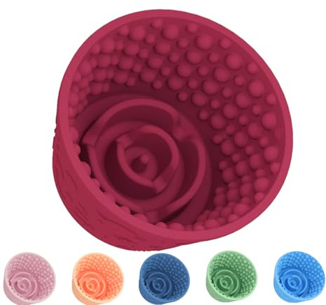 Dog Lick Bowl,Anxiety Relief Non-Slip Silicone Treat Bowl,Durable Anti-Choking Long-Lasting Enrichment Slow Feeder Licking Mat for Small Medium Large Breed,Freezable BPA Free Silicone Dishwasher Safe
