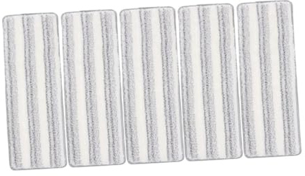 PENIKOKO 5pièces Lot de Lingettes de Rechange Microfibre pour Balai à Franges Auto-adhésives et Lavables pour Nettoyage des Sols