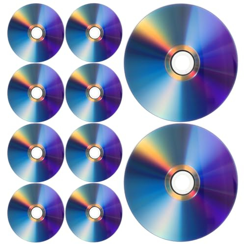 FUNNETOYU 25 Stück Beschreibbare DVD r Rohlinge und CD r Rohlinge Hohe Speicherkapazität Kompatibel mit DVD Recordern Undpc Laufwerken für Musik Video und Datensicherung