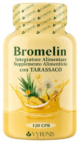 Bromelina 5000 Gdu Con Tarassaco Fino a 4 mesi di fornitura 120 Compresse