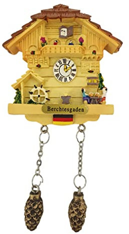 Kuckucksuhr Magnet Polyresin Kühlschrank Beige Haus - Berchtesgaden
