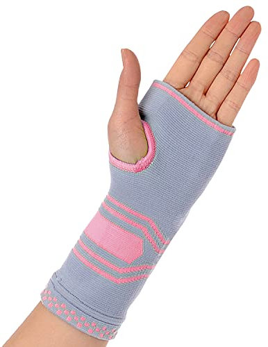 Dr. Arthritis Von Ärzten Entworfen, Handgelenk Bandagen, Handgelenkstütze, Handflächenschutz mit Gelpolster, Handgelenkbandage für Karpaltunnel, RSI, Handgelenkschoner für Rechts/Links, Pink, L