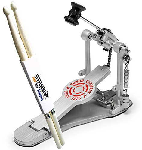 Sonor SP 2000 Bassdrum-Pedal + keepdrum Drumsticks
