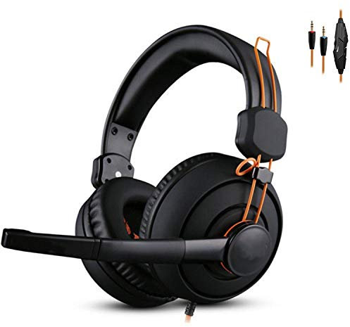 7.1 surround sound Gaming Headset 3.5mm jack, Stereo Gaming Headset for PS4 PC Xbox One S X Nintendo Switch PC Laptop Mac, Noise Cancelling Over Ear Headphones with Mic