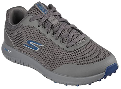 Skechers Chaussures Homme Golf Max 2 Fairway 3 Basket, Charbon Textile Bordure Marine, 42.5 EU