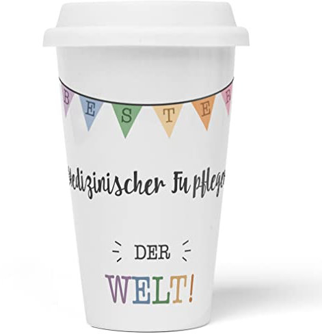 JUNIWORDS To-Go Becher mit Deckel, Bester Medizinischer Fußpfleger der Welt (5710673)