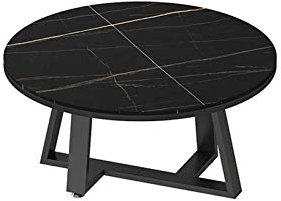 IMYOGI Exquisite Nachttische, Marmor-Couchtisch, einlagiger Couchtisch in der Mitte, Empfangsraum, Büro, Empfangsraum, Sofa, Beistelltisch, Korbtisch (Farbe: D, Größe: 80 x 80 x 40 cm)