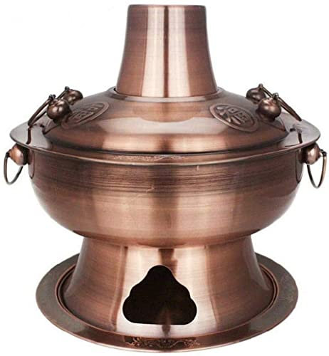 Pentola Calda Vintage shabu a Vapore Carbone in Rame zuppa di pentola Cinese Vecchia Grande per Regalo insolito Cucina Cucina Tradizionale