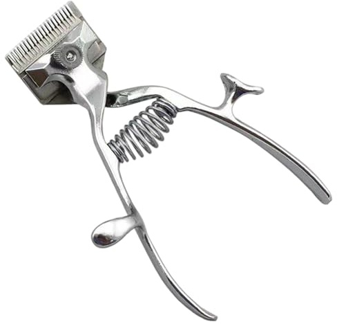 Lot de 2 tondeuses à cheveux manuelles de 15 cm en acier inoxydable à ressort ergonomiques silencieuses et faciles laver pour la maison et le salon