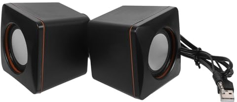 Didiseaon Mini Altoparlante USB Portatile per Computer da Scrivania, Compatibile Laptop e Desktop, Connessione USB e Struttura in ABS e Rame, per Ufficio e Viaggio