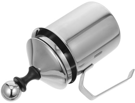 HIAKDOFT Mousseur à Lait Manuel 400 Ml Pichet à Lait En Acier Inoxydable Mousseur Vapeur Bec Verseur Café Expresso Usage Domestique Et Professionnel