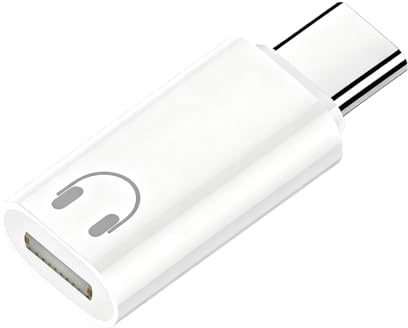 Wvxilyr Adattatore audio da USB-C a 8-Pin Connector per cuffie, compatibile per iPhone 17 16 15 Pro Max Plus Air iPad 11, microfono o altoparlanti, senza ricarica, trasferimento dati