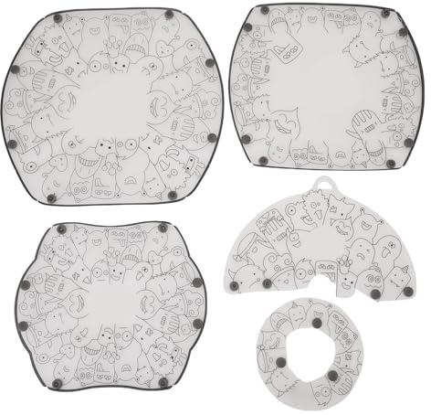 Luocute Camping Foldable Bowl Set, Food Grade PP Collapsible Tableware with Heat Proof Portable Design for Outdoor Picnic Camping Hiking