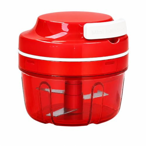 ASTRIgneous Picadora Manual de Verduras Picador de Cebolla Multifunción | Cuchillas de Acero Inoxidable, Trituradora de Alimentos sin BPA para Cebolla, Ajo, Verduras, Frutas, Frutos Secos