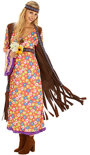 dressforfun Hippie Kostüm Set, 60er Jahre Kostüm, 70er Mode, Kostüm Hippie Frau, Hippie-Kostüm, Flower Power Kostüm, Hippie Damen, Damen Hippie, Kostüme Fasching Damen