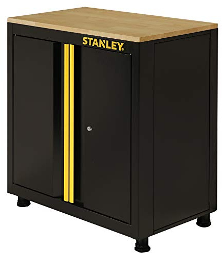 Stanley Basisschrank RTA (2-türig, 30, mit Stahlrahmen, integriertes Verschlusssystem, Gesamtbelastung bis 250 kg, ideal für Garage, Werkstatt und Keller) STST97595-1
