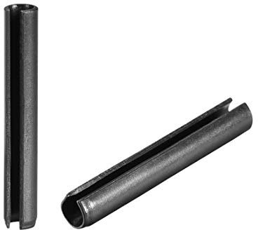 sourcing map Slotted Spring Pin - 6mm x 40mm Plain Finish 65Mn Roll Assortment Kit for Small Machine Projects 20Pcs