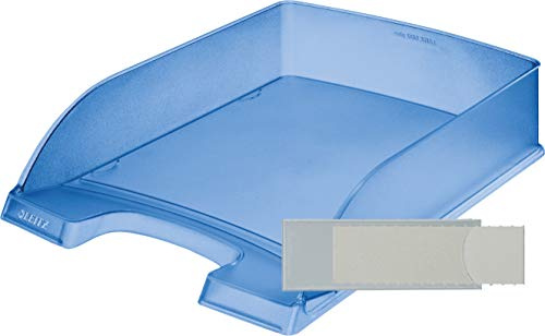 Leitz Plus Standard Briefkorb, A4 (Blau Frost, 10 - Pack + Schildchen)