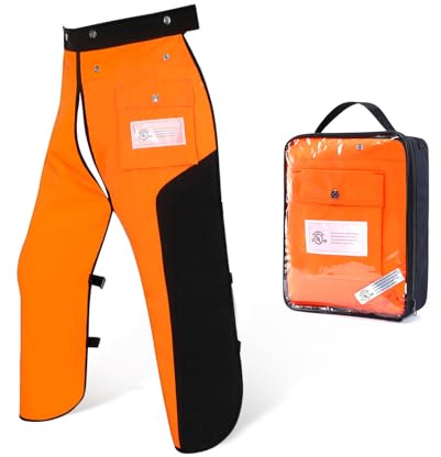 ZELARMAN Chainsaw Chaps Apron 8-Layer Wrap for Men/Women Loggers Forest Workers Protective Chain Saw Pants Adjustable