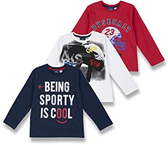Chicco 3 Camisetas Niños de Manga Larga de Algodón NOS