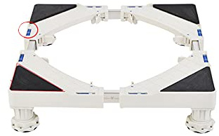 Einstellbare Waschmaschinen-Untergestell Sockel Länge 30-45cm Breite 38-54cm Möbelträger Kühlschrank Standfuß Stand für Trockner Antivibrationsmatte Höhe 9-11cm - 100kg (4 Legs)