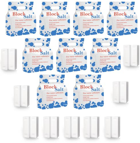 HSD Water Softener Salt Block - 100% Food Grade, Compatible with All Machines - 9 Packs