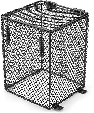 W?rmelampe Mesh Abdeckung, Keramik W?rmelampenhalter Amphibien Anti Hot K?fig Reptilienheizung Lampenschutz Langlebig f¨¹r Keramikgl¨¹hbirne f¨¹r Reptilienlampen(Quadrat)