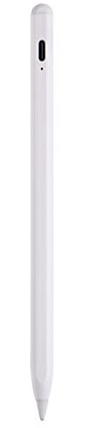 Capacitive Stylus Pen Compatible for HUAWEI, for XIAOMI Mi Pad Pro, Rechargeable Input Pen, Active Pen Touch Pen for iOS/Android (White)