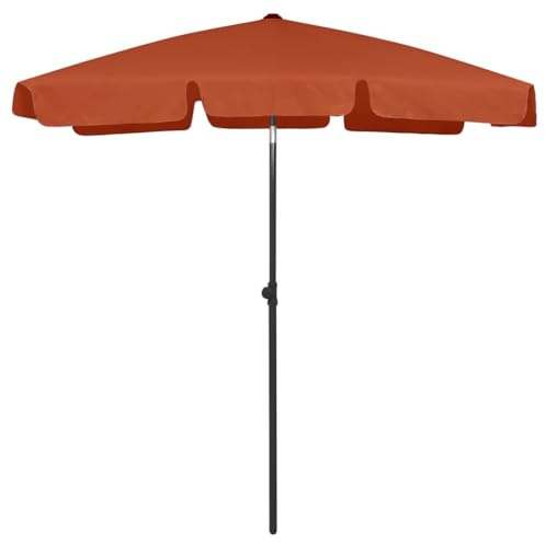 Helloshop26 Parasol de Plage 180 x 120 cm Orange 02_0008407