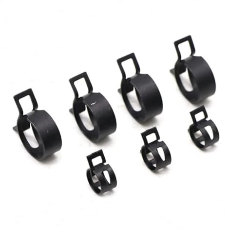 20Pcs 6mm-20mm Kraftstoff Frühling Clip Vakuum Silikon Schlauch Klemme Autos Frühling Clip Heizöl Wasser schlauch Rohr Rohr Klemme (Size : Black 21mm)