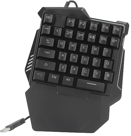 KIMISS Einhändige Mechanische RGB-Gaming-Tastatur, Einhändige 35-Tasten-Hintergrundbeleuchtung, Ergonomische Tastaturen, Tragbarer Gamecontroller für 7 8 10 OS X auf Reisen