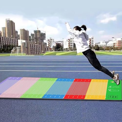UrbanUp Weitsprung Matte Dicke Haltbarkeit Weitsprung -Testmatte, Bunte Teppich -Jump -Seilmatte für Dehnungsübungen, Non -Slip -Stehstand -Weitsprung -Übungsmatten(Color:Adults (300 x 50 cm))