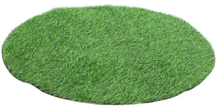 HOMOCONO Kunstrasenteppich Rund 80cm Durchmesser Tischset Outdoor Witterungsbeständig Künstliches Gras 2,5cm Höhe Tischdekoration Essbereich Balkon Garten